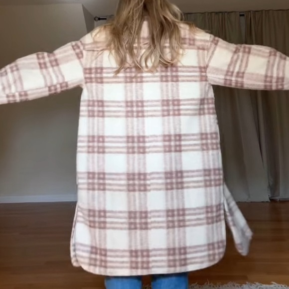 H&M Oversized Plaid wool blend shacket XS - Picture 5 of 5